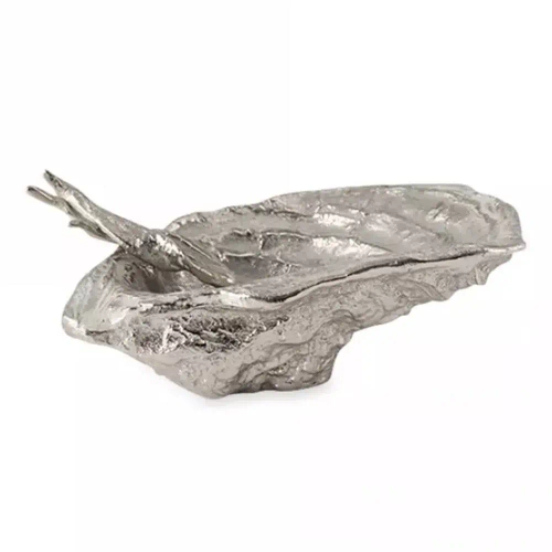 Солонка с ложкой Michael Aram Коралловый риф 11 см, серебристая