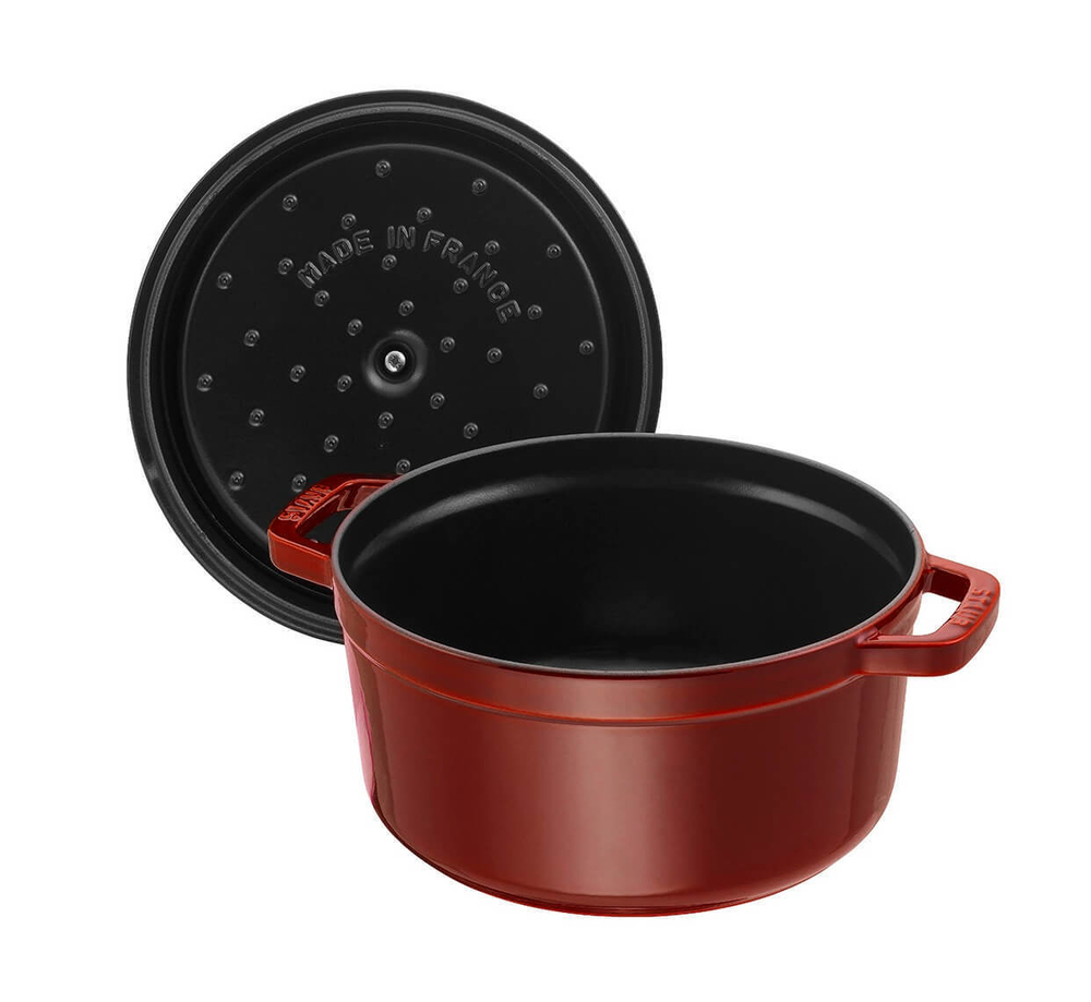 Этикет: Кокот круглый, 2,2 л, 20 см, гранатовый, La Cocotte, Staub