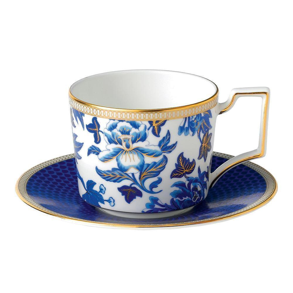 Чашка чайная с блюдцем Wedgwood Гибискус 220 мл, фарфор, п/к
