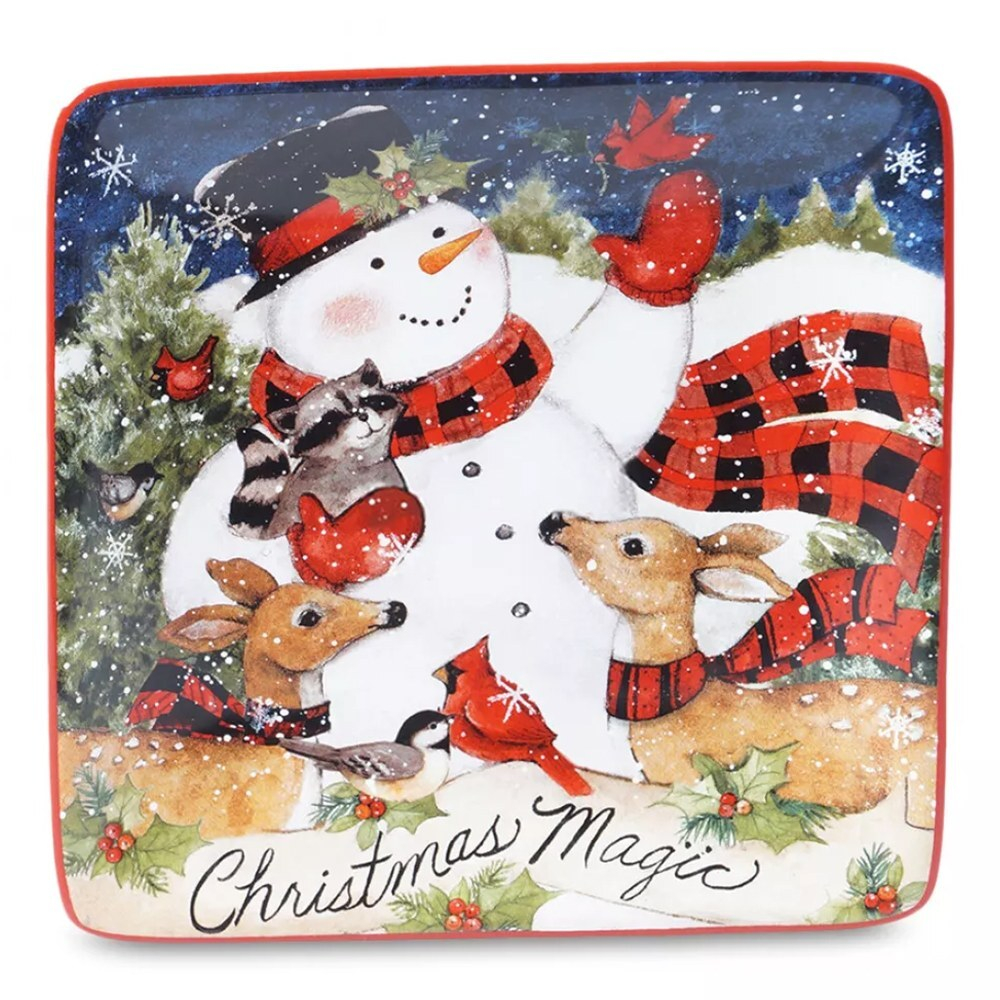 Тарелка пирожковая 15х15 см Certified Int. Магия Рождества белая