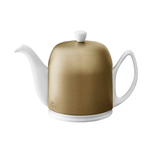 Чайник заварочный фарфоровый 900 мл, с колпаком, бронзовый/белый, 216415, Salam, Guy Degrenne