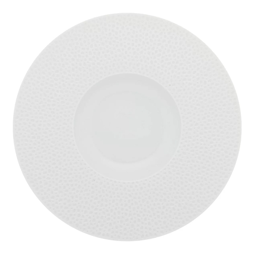 Тарелка подстановочная 30 см Guy Degrenne Perles de rosee Blanches белая