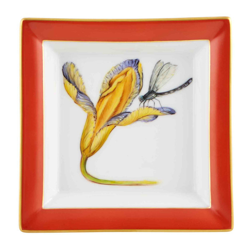 Блюдо квадратное Vista Alegre Natura 12,5х12,5 см, ирис, фарфор