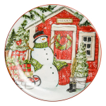 Тарелка закусочная 23 см, керамика, CER37256-4, Дом снеговика, Certified International