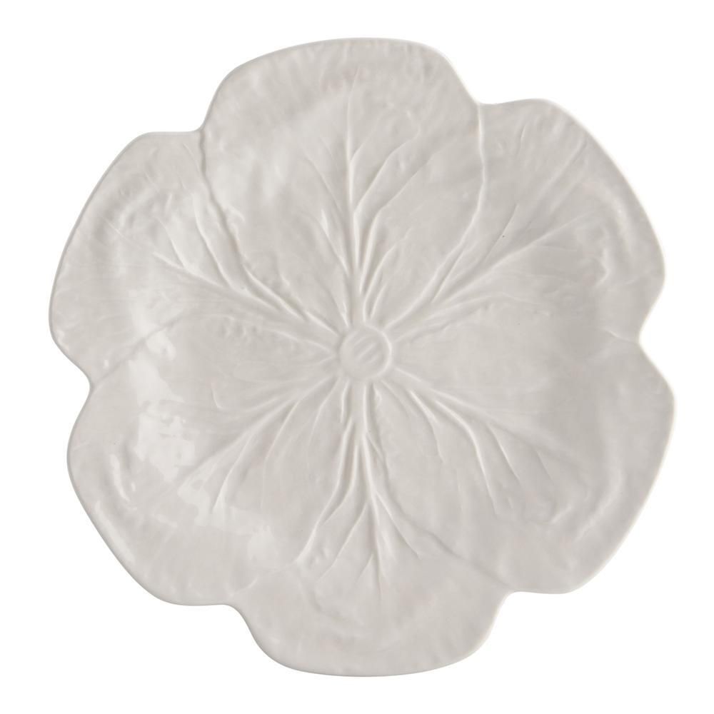 Тарелка обеденная 26,5 см Bordallo Pinheiro "Капуста" бежевая