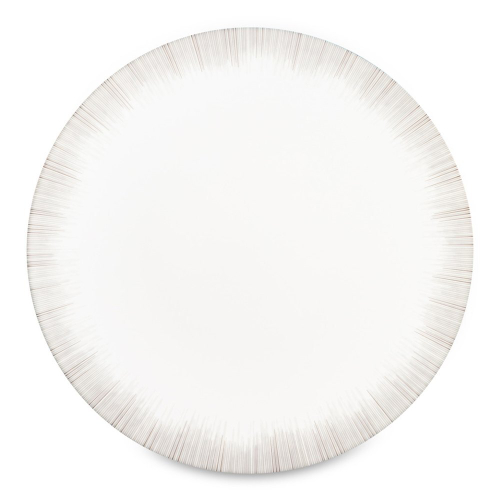 Тарелка обеденная Narumi Сверкающая Платина 28 см, фарфор костяной