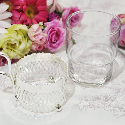 Стакан с подстаканником Римский 7х9 см Queen Anne