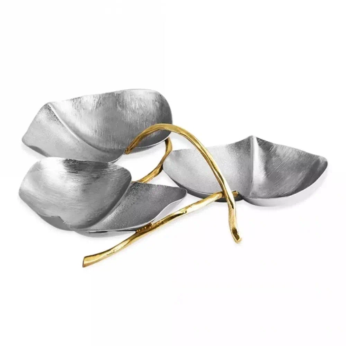 Менажница трехсекционная Michael Aram Кувшинки Сады Лоди 31 см