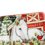 Тарелка пирожковая "Лошадь белая" 15 см, керамика,CER37291-1, Рождество в усадьбе, Certified International