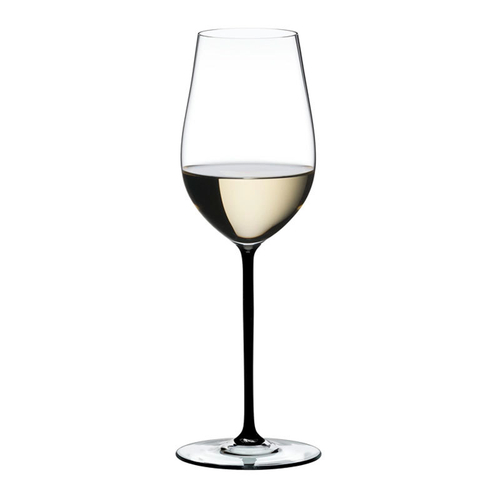Хрустальный бокал для красного и белого вина Riesling/Zinfandel Black, 395 мл, Fatto a Mano, Riedel (черный)