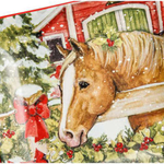 Тарелка пирожковая "Лошадь гнедая" 15 см, керамика, CER37291-3, Рождество в усадьбе, Certified International