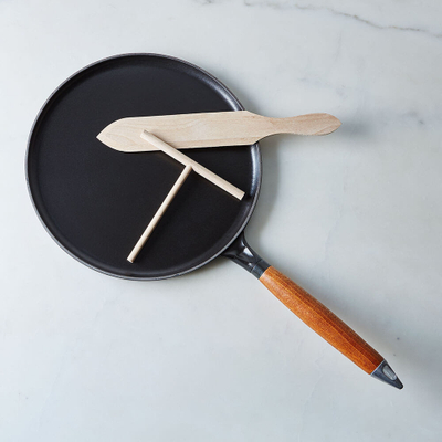 Сковорода для блинов чугунная, с деревянной ручкой, 28 см, Staub