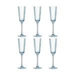 Набор из 6-ти бокалов для шампанского объемом 170 мл, Q4335, MACASSAR, Cristal d’Arques