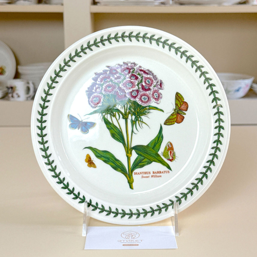 Тарелка закусочная 22см Portmeirion "Ботанический сад. Гвоздика турецкая"