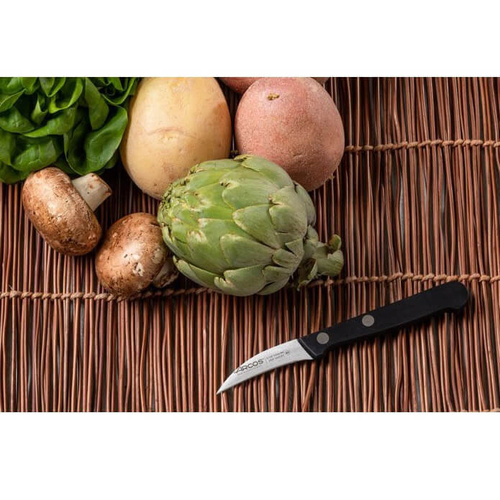 Нож для чистки овощей и фруктов  6 см, из нержавеющей стали, черный, 2800-B, Universal, Arcos