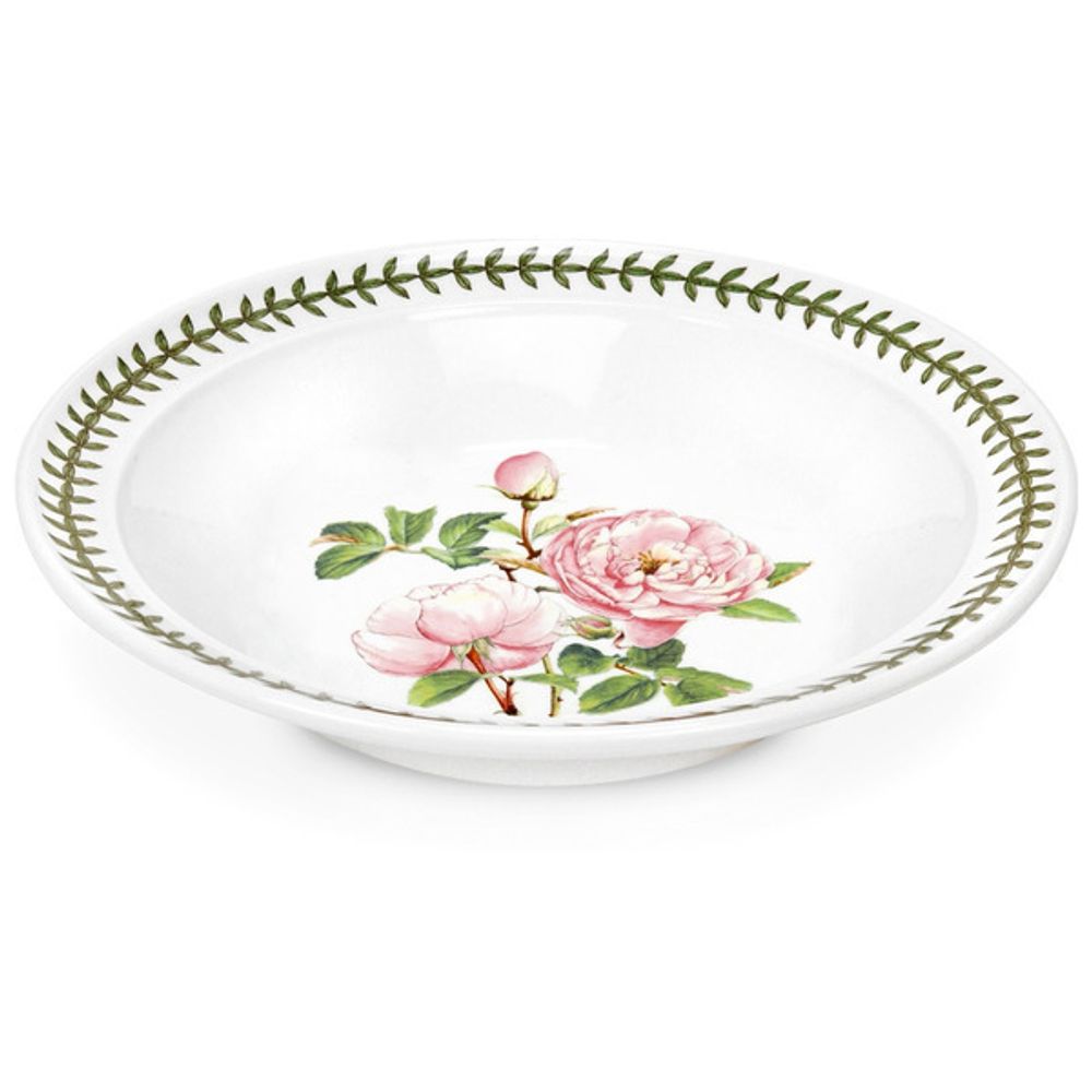 Тарелка суповая Portmeirion "Ботанический сад. Розы. Скаборо, розовая роза" 20см