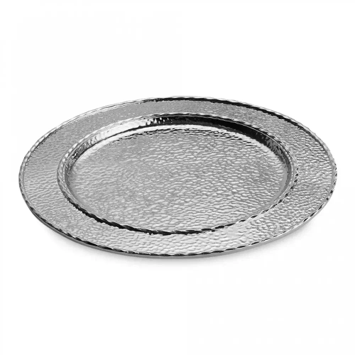 Тарелка подстановочная Michael Aram Текстура 33 см, сталь нержавеющая, серебристая