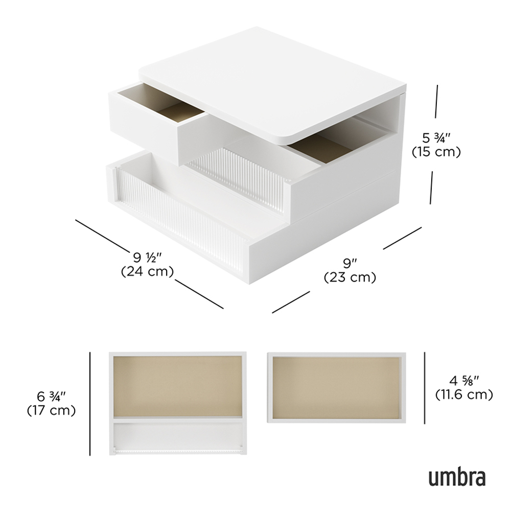Шкатулка Malibu, белая, Umbra
