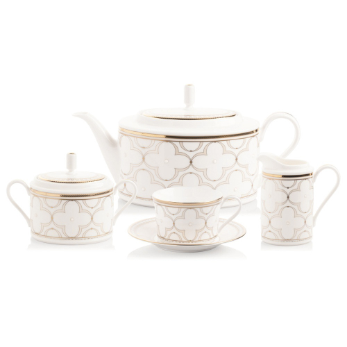 Чайник Noritake Трефолио, золотой кант 1,3 л, фарфор костяной