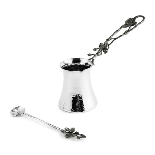 Набор турка для кофе и ложка Michael Aram Чрная орхидея, серебрист