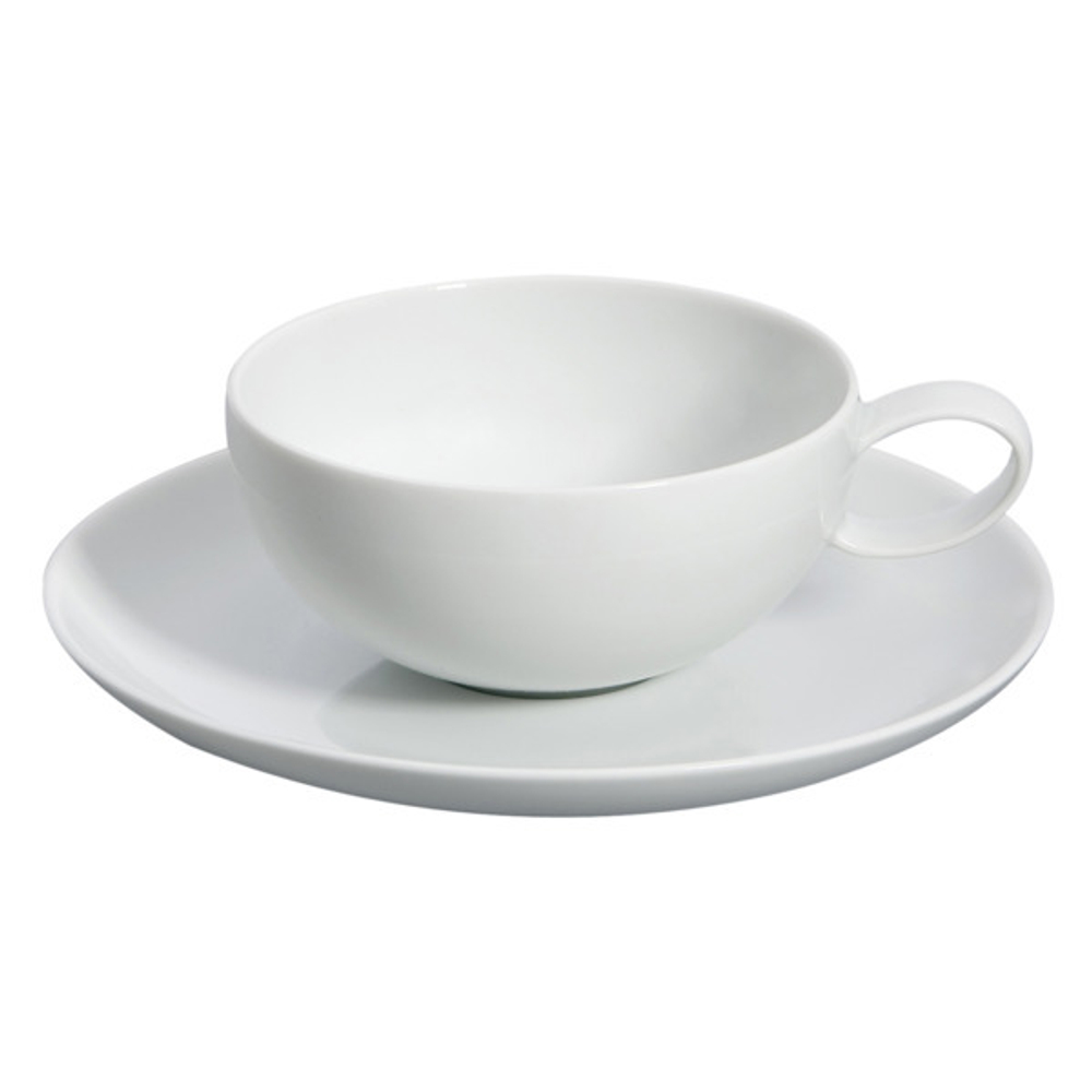 Чашка чайная с блюдцем Vista Alegre Domo White 400 мл, фарфор