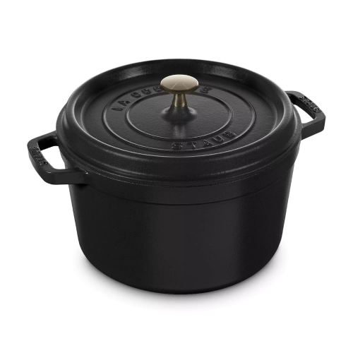Кокот круглый, высокий, 24 см, 4,7 л черный, Staub