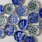 Тарелка закусочная 21,6 см Costa Nova Elements синяя COP211-02519D