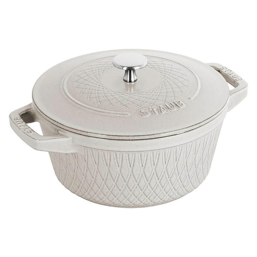 Кокот круглый, 24 см, 4,25 л, белый трюфель, Staub