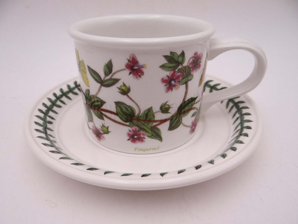 Чашка чайная с блюдцем Portmeirion "Ботанический сад. Анагаллис" 200мл