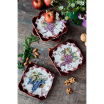 Тарелка пирожковая квадратная Зеленый виноград 15х15 см Certified Int. Секреты Виноделов