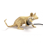 Настольная лампа Mouse Lamp Lyie Down Gold USB, Seletti