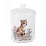Банка для чая с крышкой "Забавная фауна. Лиса", 10х14.5 см, Wrendale Designs. Royal Worcester