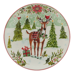 Тарелка закусочная 22 см Certified Int. Счастливое Рождество в ассортименте