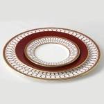 Тарелка десертная Wedgwood Ренессанс 18 см, фарфор, красная
