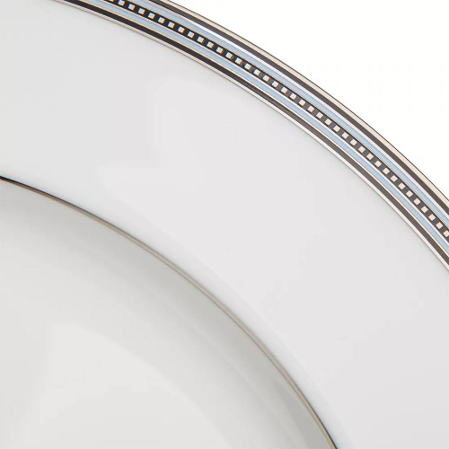 Тарелка обеденная Noritake Богарт платиновый 28 см, фарфор костяной