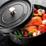 Кокот овальный, 29 см, черный, La Cocotte, Staub