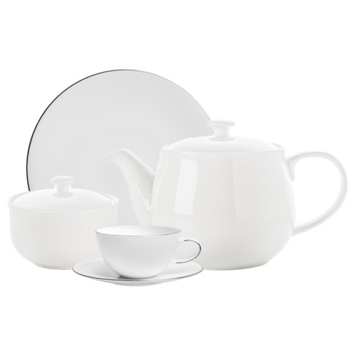 Чашка чайная с блюдцем 250мл Mix&Match Синергия. Платиновый кант