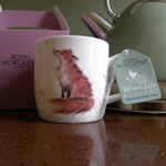 Фарфоровая кружка для чая и кофе "Забавная фауна. Ловкий лис", 310 мл, Royal Worcester