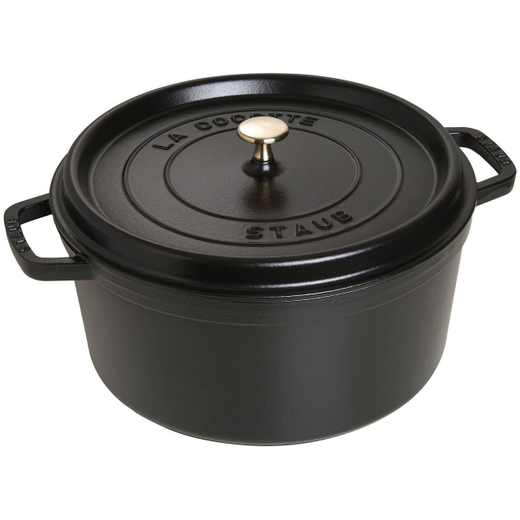 Кокот круглый, 8,35 л, 30 см,  черный, La Cocotte, Staub