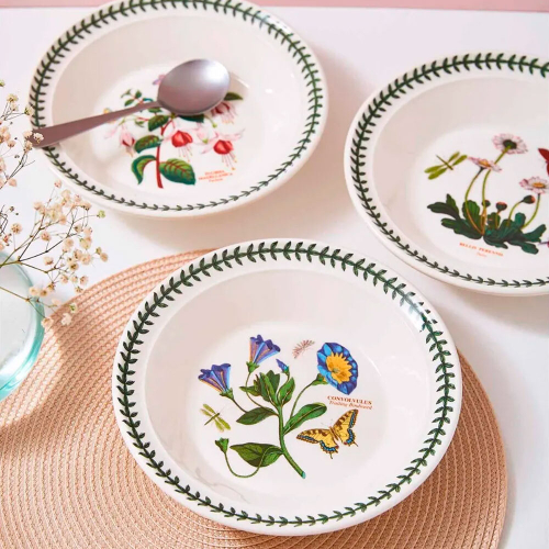 Набор тарелок суповых 6 шт, 21,5 см, Portmeirion "Ботанический сад" PRT-BG05252