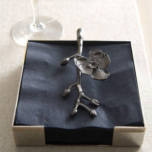 Подставка для салфеток Michael Aram Чрная орхидея 13 см