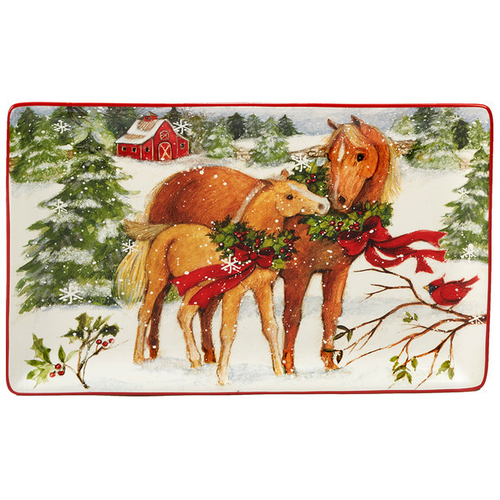 Блюдо сервировочное 33х20 см Certified Int. Рождество на ферме