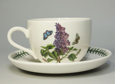 Чашка для завтрака с блюдцем Portmeirion "Ботанический сад. Сирень" 500мл
