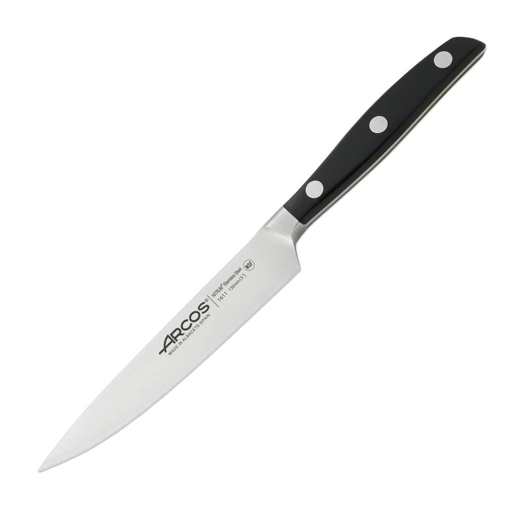 Универсальный нож 13 см, из кованой высокоуглеродистой нержавеющей стали, черный, 161100, Manhattan, Arcos