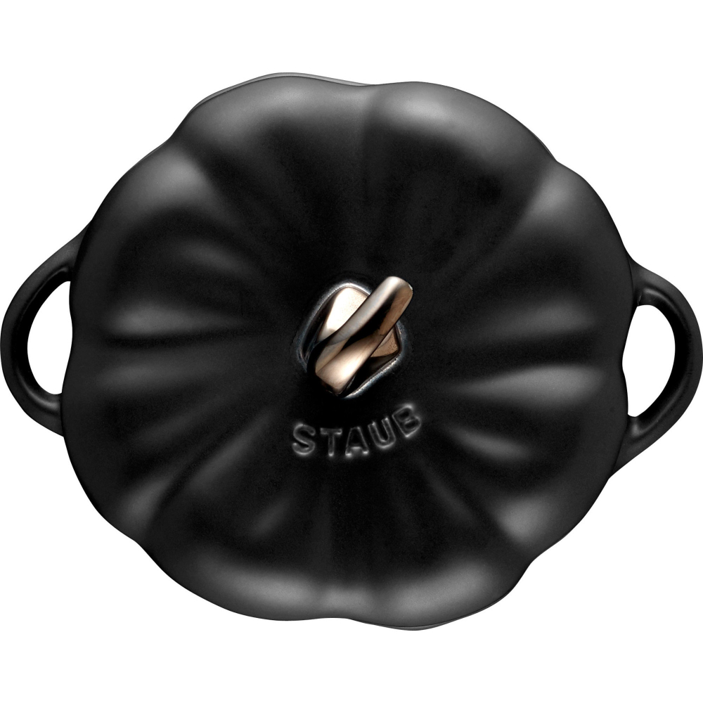 Кокот керамический жаропрочный "Тыква", 500 мл, 12,2 см, чёрный, Staub