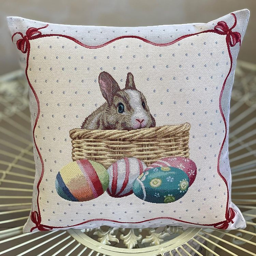 Наволочка 46х46 см, коллекция "Пасхальный кролик", Le Gobelin