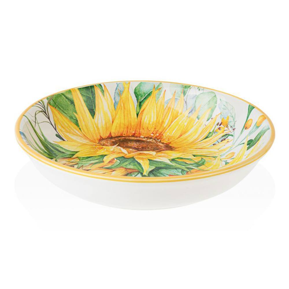 Тарелка суповая 23 см Certified Int. Подсолнухи