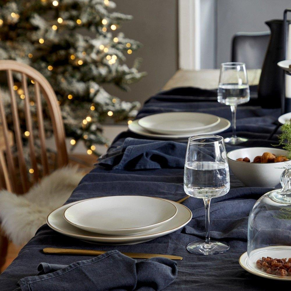 Тарелка салатная 21,6 см Costa Nova Augusta Natural-Gold бежевая