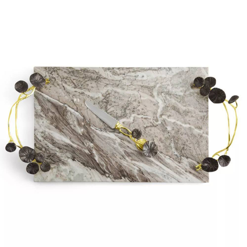 Доска для сыра с ножом Michael Aram Сад Моне 49х25 см, сталь нержавеющая