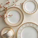 Тарелка пирожковая Noritake Трефолио, платиновый кант 16,7 см, фарфор костяной